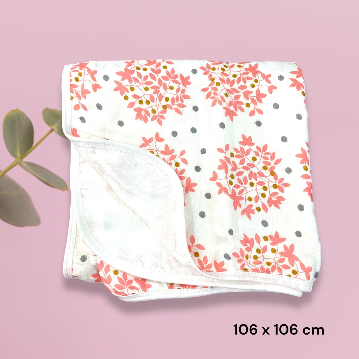 Organic Muslin Swaddle wrapper blanket 6 layer image 4