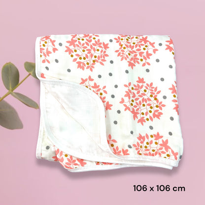 Organic Muslin Swaddle wrapper blanket 6 layer image 4
