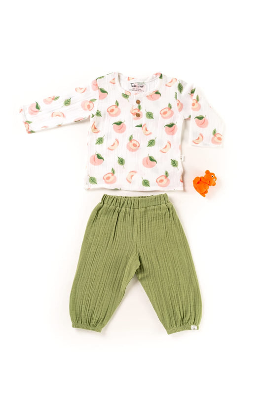Muslin Baby 1 to 3 years Apple Jogger Set organic image 0