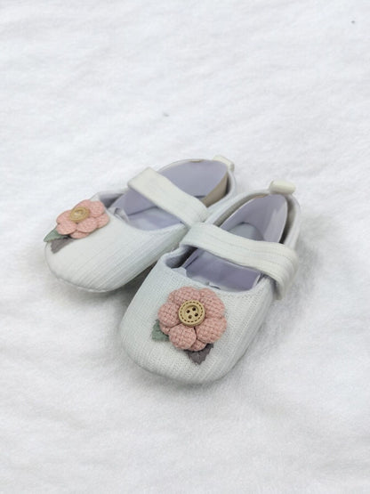 Baby Booties pre walker soft shoes Floral for 0-18 months image 1