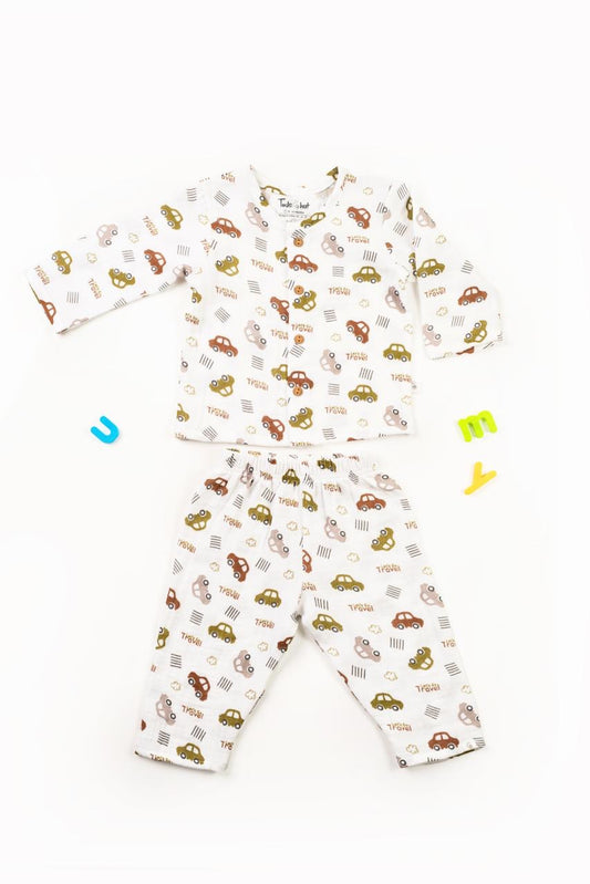 Muslin Baby 1 to 3 years Cars Night Suits Organic image 0