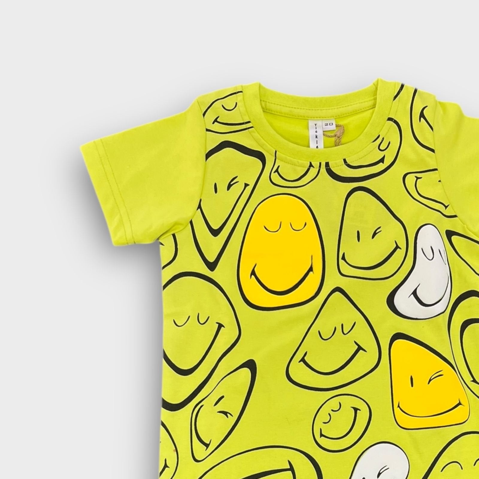 Hip Hop Kids Unisex Co Ord Set 3 to 10 years Smiley Yellow image 2