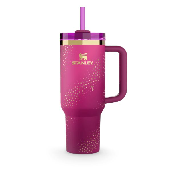 Pink / Purple / Gold Stanley Barbie 70s Superstar Quencher Tumbler image 0