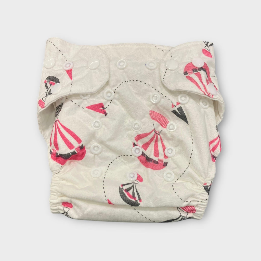 Organic Muslin White Printed assorted Diapers 0-2 years image 0