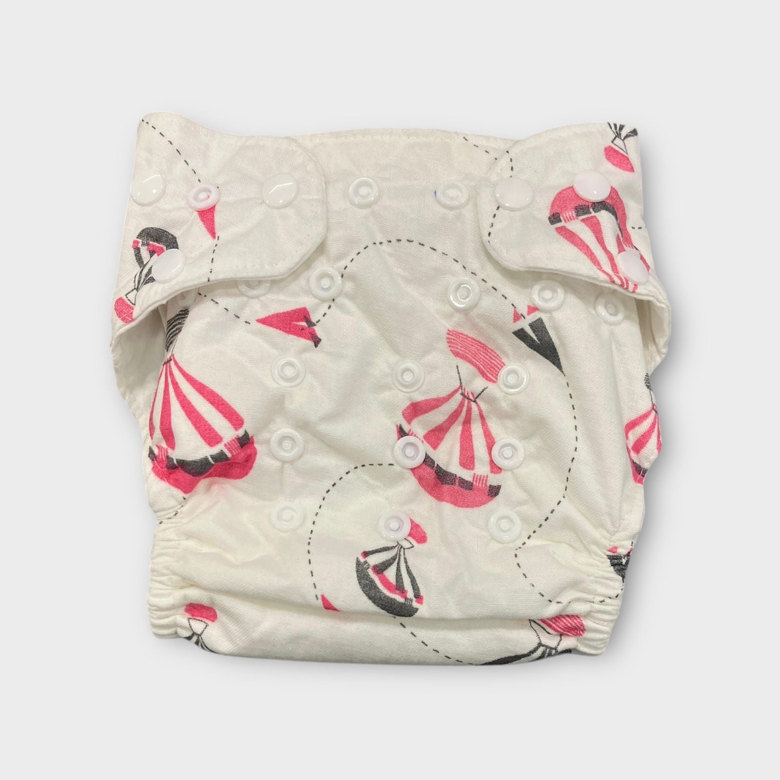 Organic Muslin White Printed assorted Diapers 0-2 years image 0