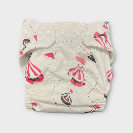 Organic Muslin White Printed assorted Diapers 0-2 years image 0