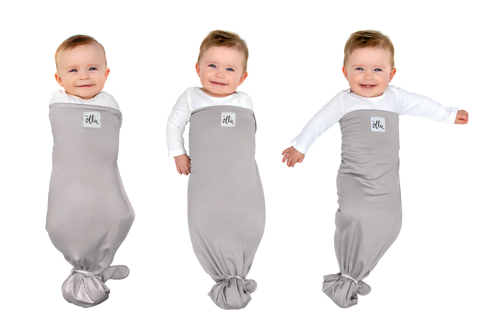 10 Second Swaddle for Baby To wrap easy and fast Pure Organic cotton - Grey image