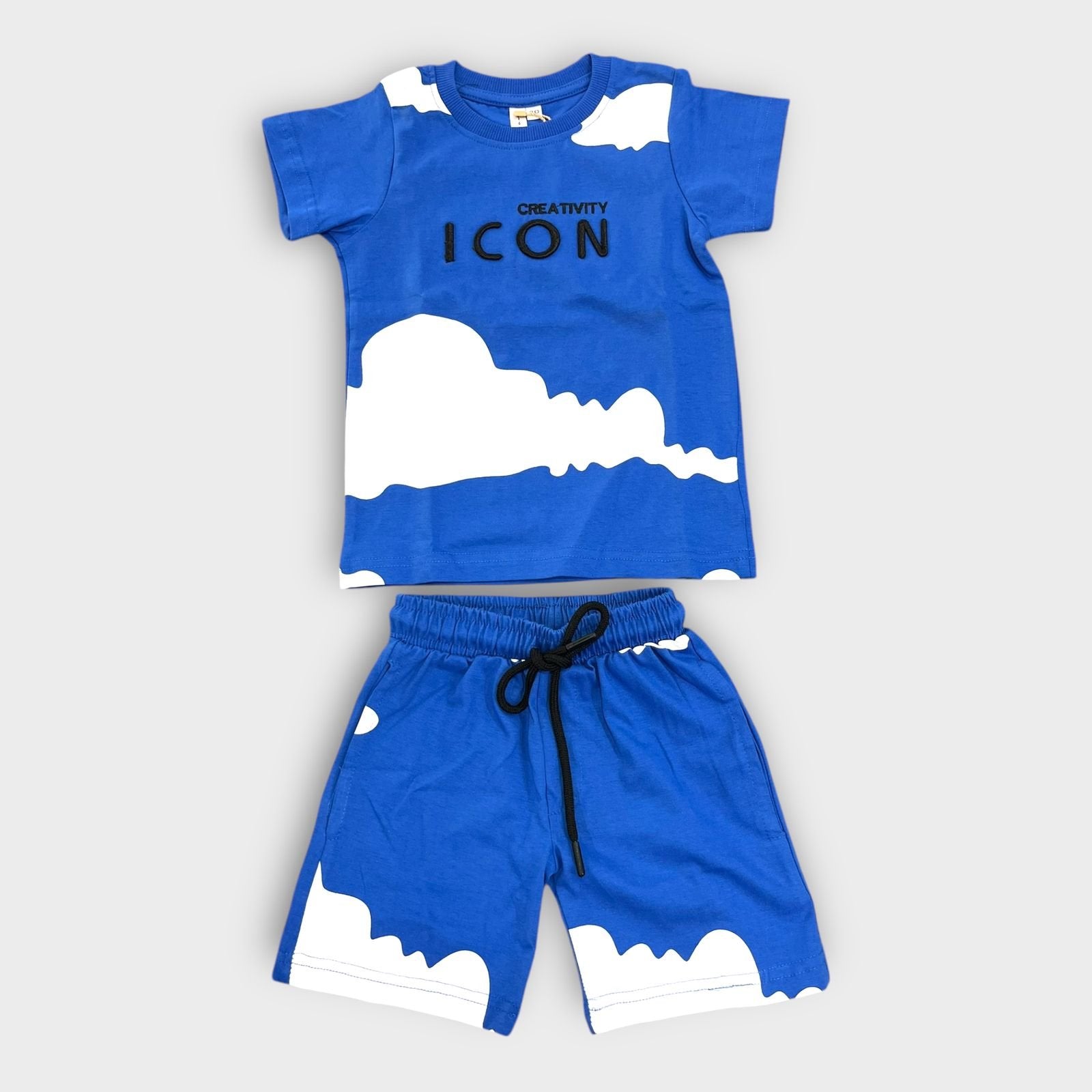 Hip Hop Kids Unisex Co Ord Set 3 to 10 years Clouds Blue image 1