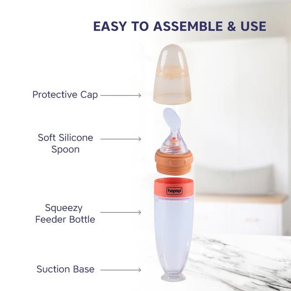 hopop soft squeezy silicone Food Feeder 90ml  4m+ image 1