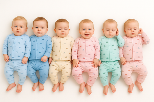 Baby Jogger Legging Suits – Soft Cotton 2-Piece Set (3 to 18 Months) | 6 Pastel Prints image 0