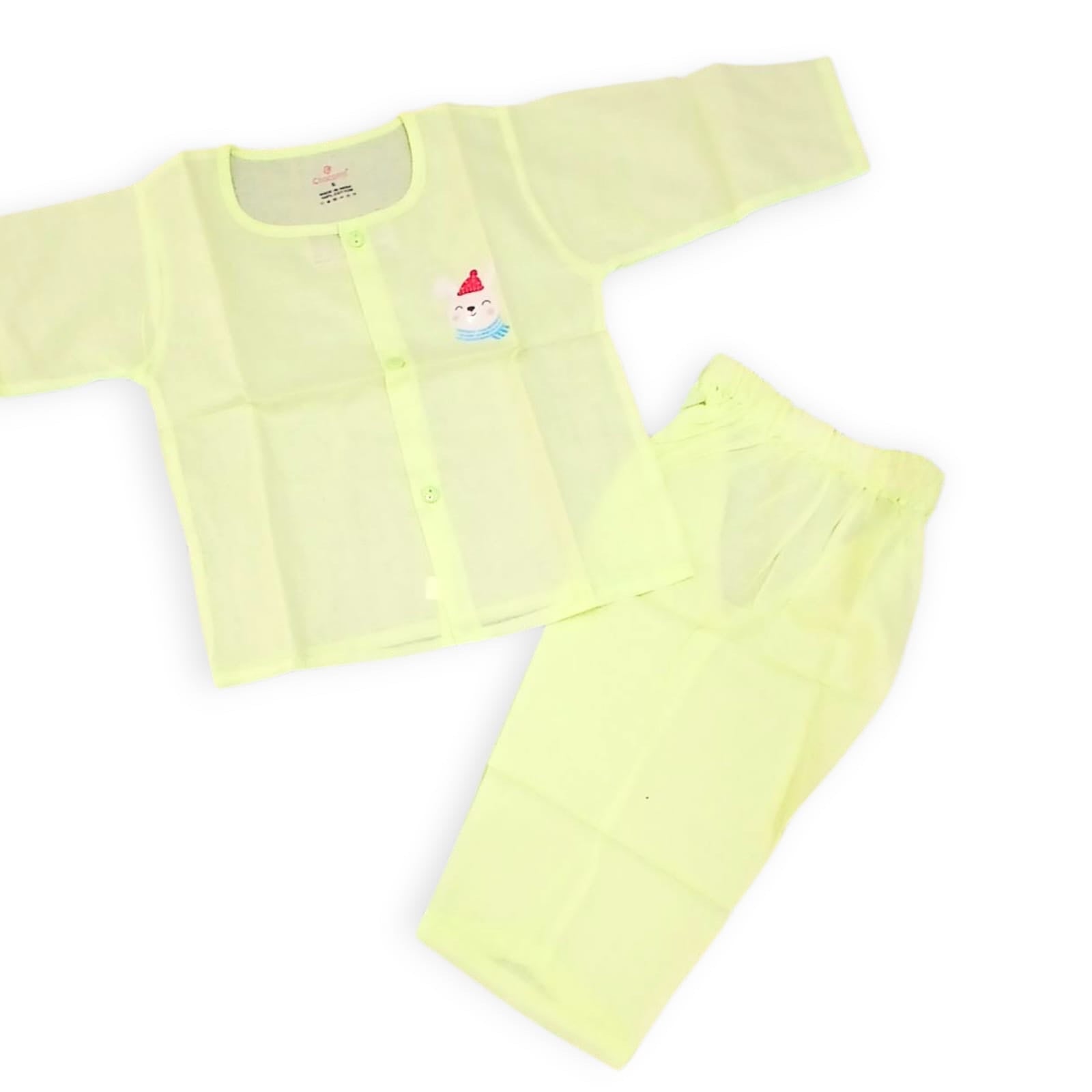 Plain Organic Cotton Night suits 0 to 2 years - green, 6 to 12 m image