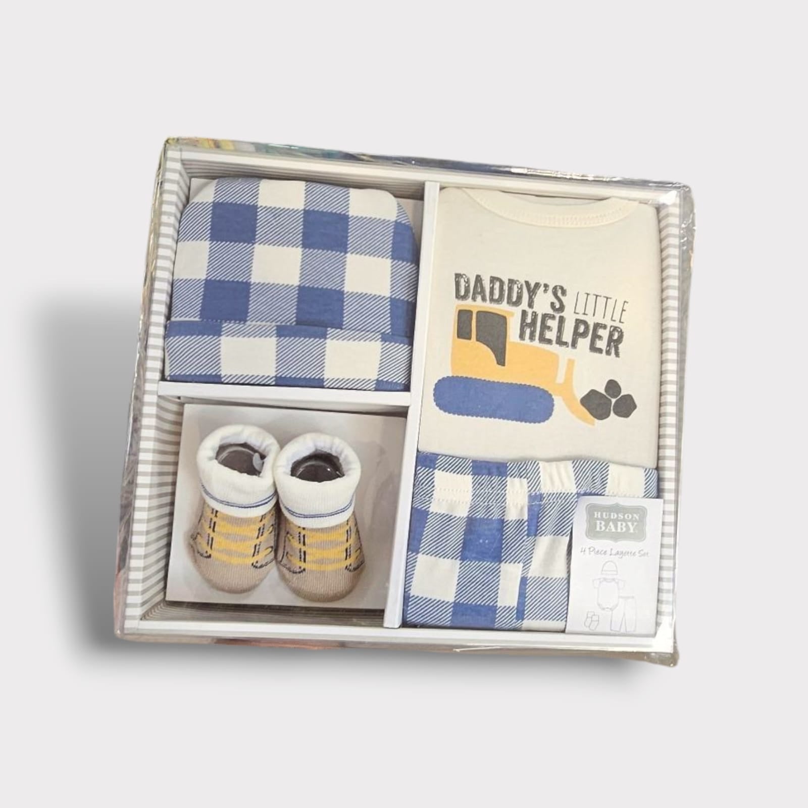 Newborn Baby Boy Birth Giftset - jcb image