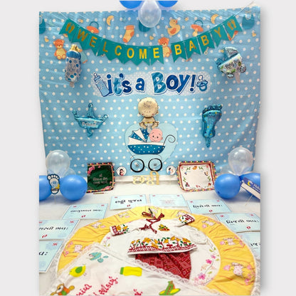 Boys Chatthi Gift Set With full Decoration Kit Baby Name Ceremony Celebration image 0