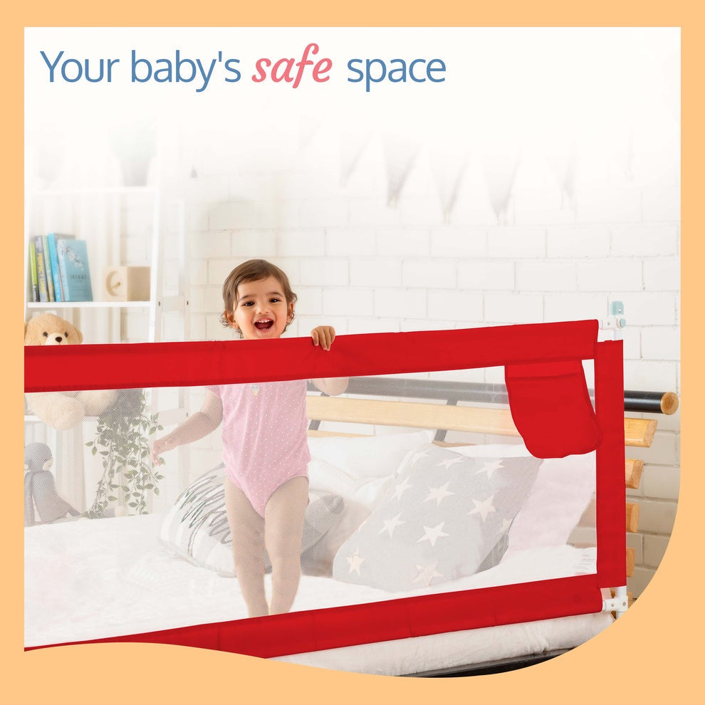 Baby Bed Rail Guard Red image 1