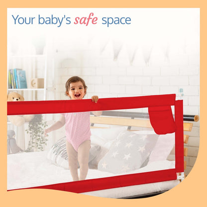 Baby Bed Rail Guard Red image 1