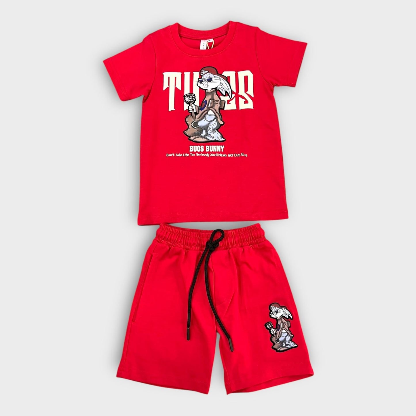 Hip Hop Kids Unisex Co Ord Set 3 to 10 years Bunny Red image 0
