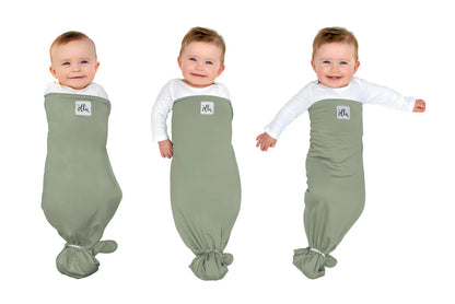 10 Second Swaddle for Baby To wrap easy and fast Pure Organic cotton - olive image