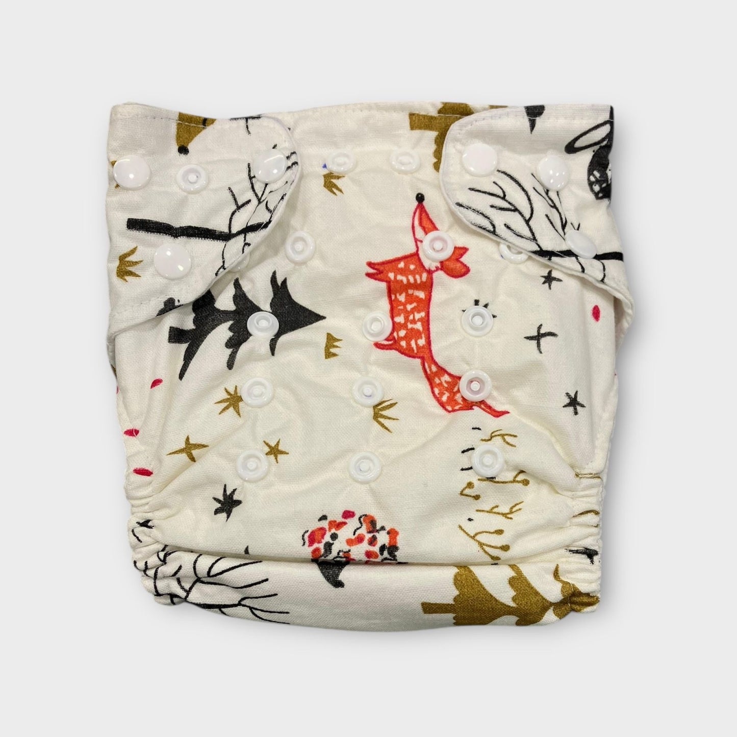 Organic Muslin White Printed assorted Diapers 0-2 years image 3