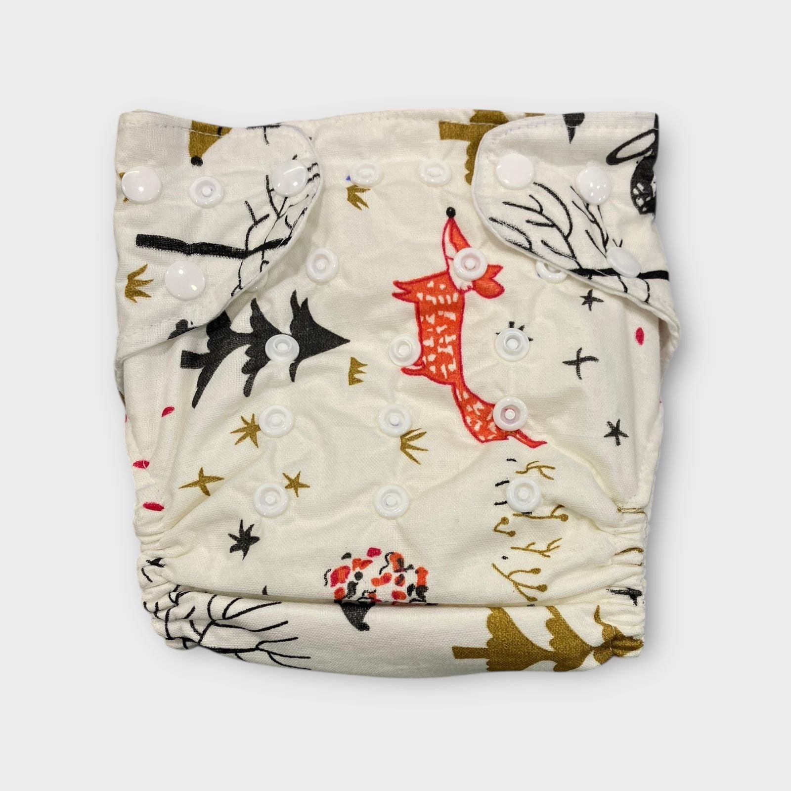 Organic Muslin White Printed assorted Diapers 0-2 years image 3