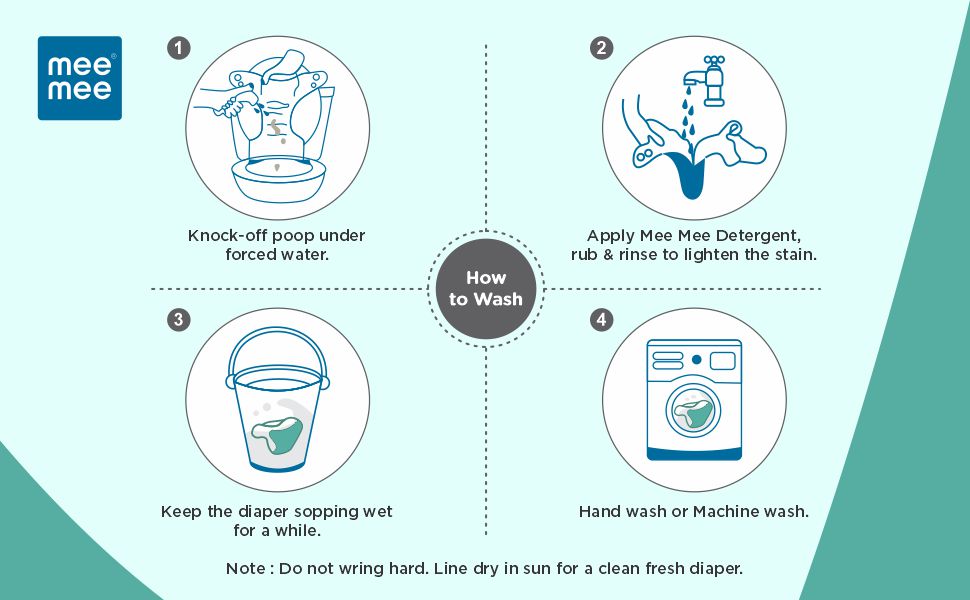 Reusable Baby Cloth Diaper Double Leak Guard High Absorption Quick Dry image 2