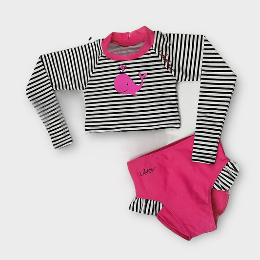 Swim Suit for Babies to Toddlers super cute Pink stripes image 0