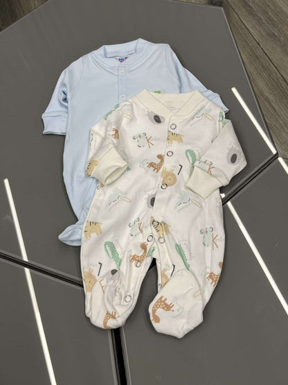 Preemie and Twin Baby Rompers Set of 2 image 0
