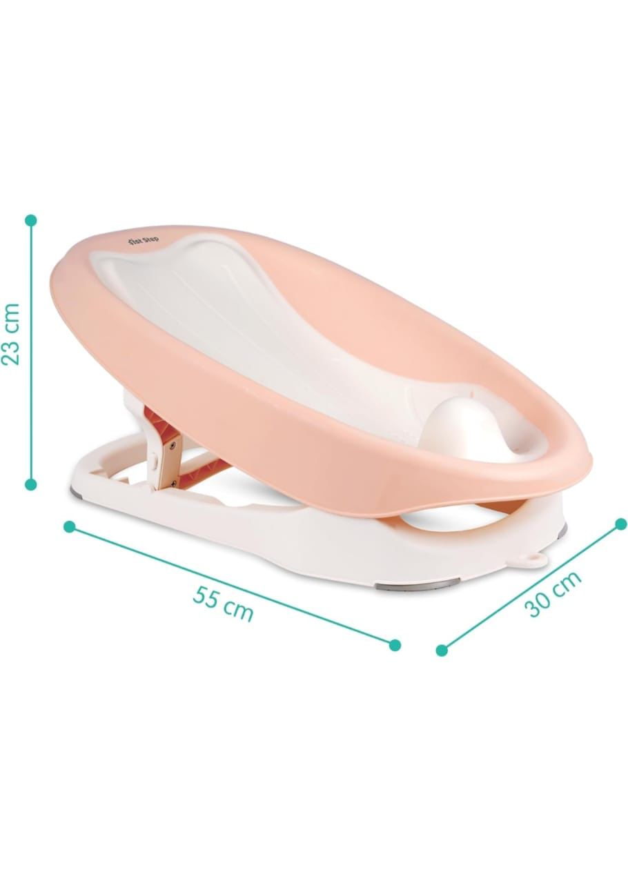 Baby Bath Tub Seat Adjustable | Soft Silicon Padding Base for Newborns to 12 Months image 3