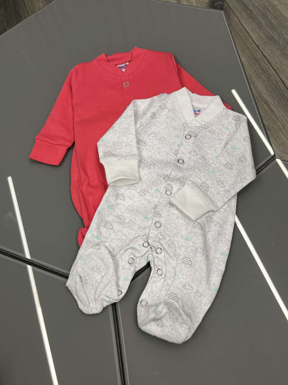 Preemie and Twin Baby Rompers Set of 2 image 7