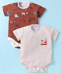 Bodysuit organic Preemie baby 2pc pack assorted image 0
