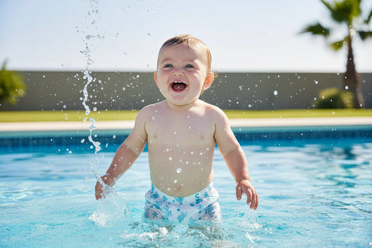 Bambo Nature 12 kg and above Disposable Swim Diaper Pants - Soft 360° Elastic Fit, Chemical-Free & Leakproof Pool Diapers Kids with 12 Count