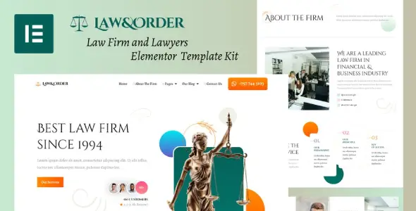 Law & Order – Law Firm and Lawyers Elementor Template Kit