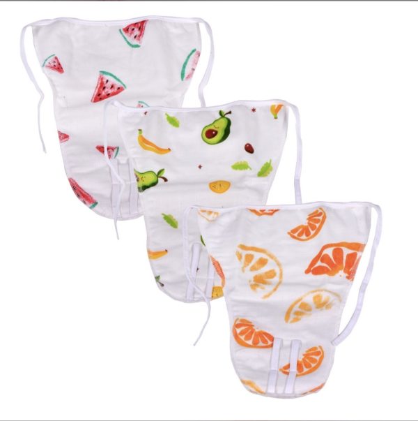 Baby 100% Organic Muslin Nappy padded assorted prints - Image 6