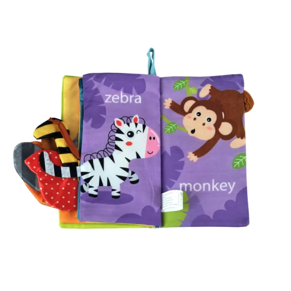 Baby Cloth Tail Book – Land Animals Theme - Image 5