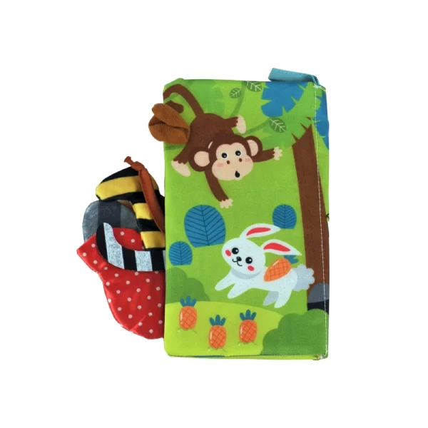 Baby Cloth Tail Book – Land Animals Theme