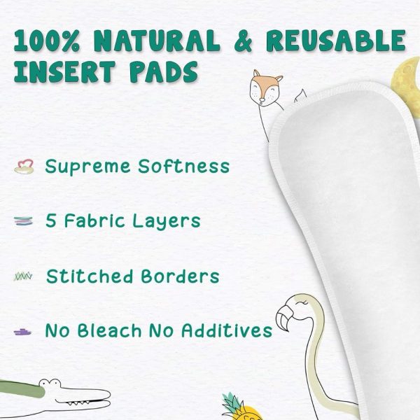 ReUsable Pads for Washable diapers 5pc pack - Image 3