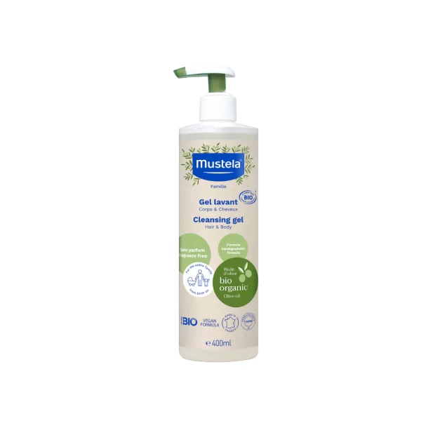 Mustela organic cleansing gel - 400ml