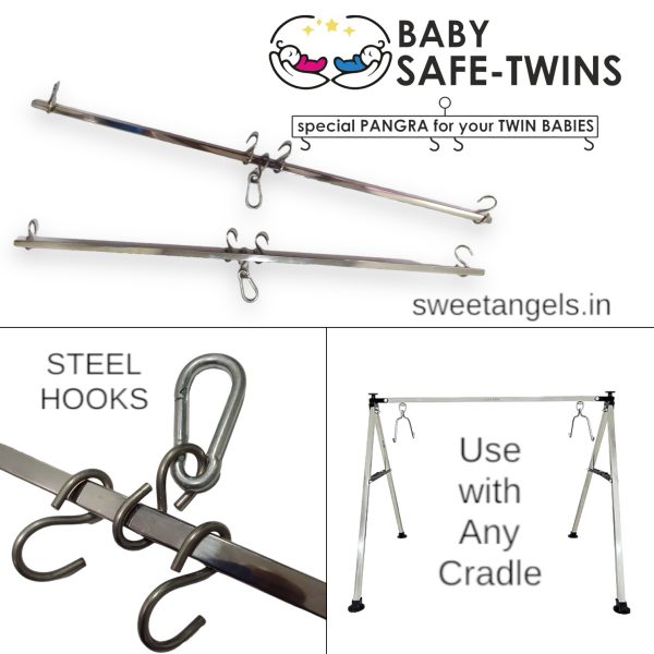 Baby Safe - TWINS baby Steel pangra for any Cradle Ghodiya - Image 3