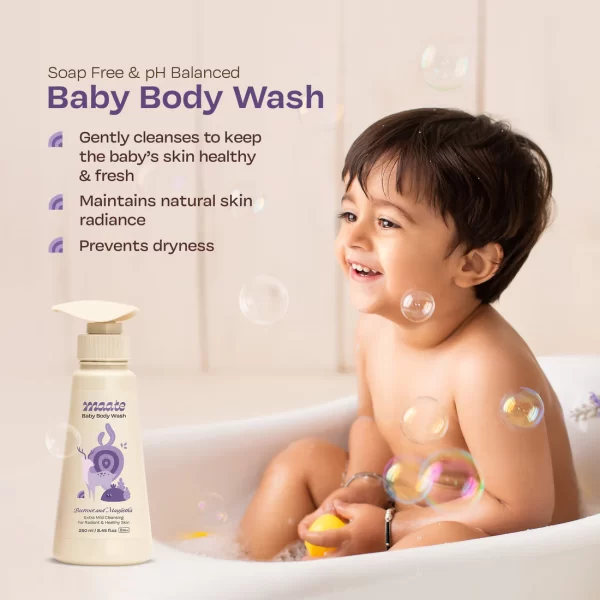 Baby Body Wash ph Balanced | Soap Free - 250 ML MAATE - Image 2