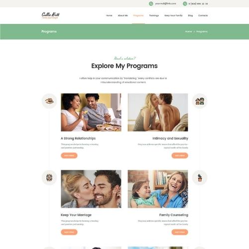 Callie Britt | Family Counselling Psychology WordPress Theme