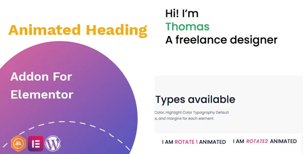 Animated heading addon – widget for Elementor