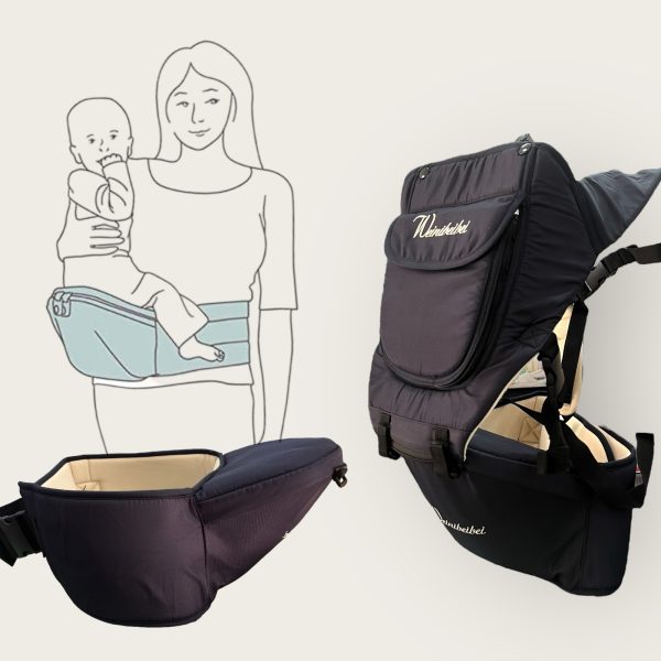 Baby HIP Seat Carrier Brown / Navy