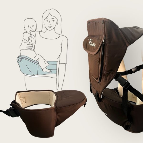 Baby HIP Seat Carrier Brown / Navy - Image 2