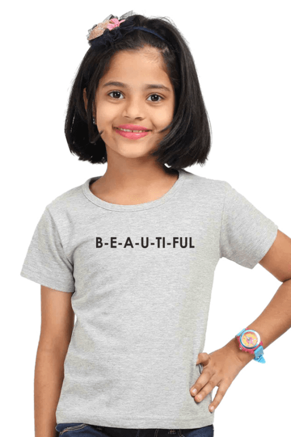 Girl T-shirt BEAUTIFUL minimal design - Image 3