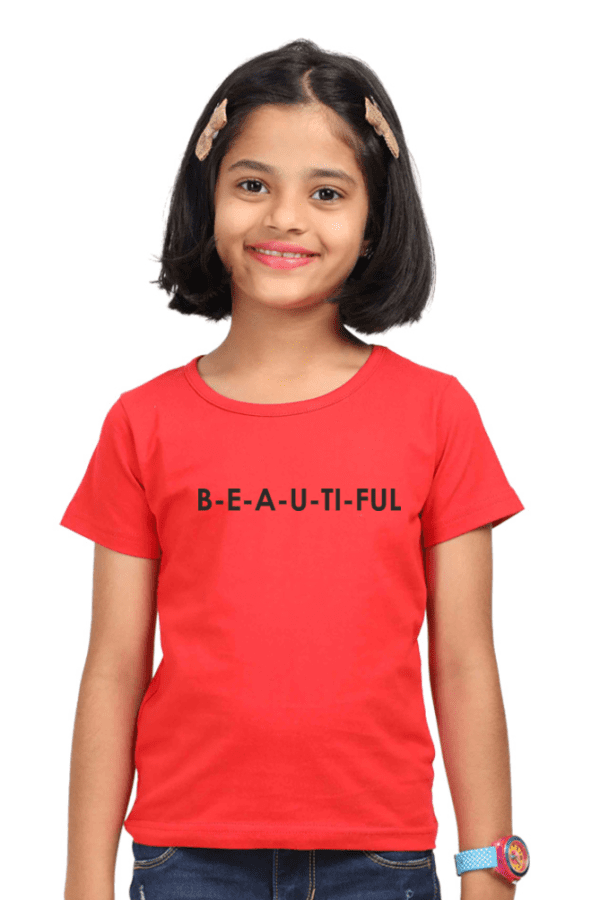 Girl T-shirt BEAUTIFUL minimal design - Image 2