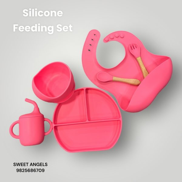 Silicone Baby Feeding Set of 6 Pcs