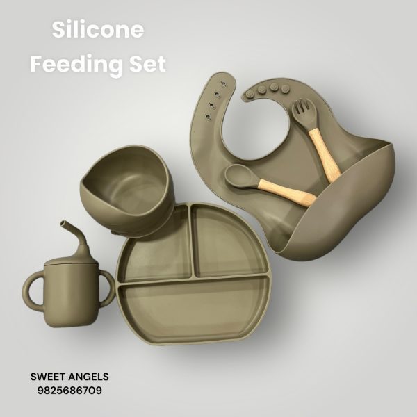 Silicone Baby Feeding Set of 6 Pcs