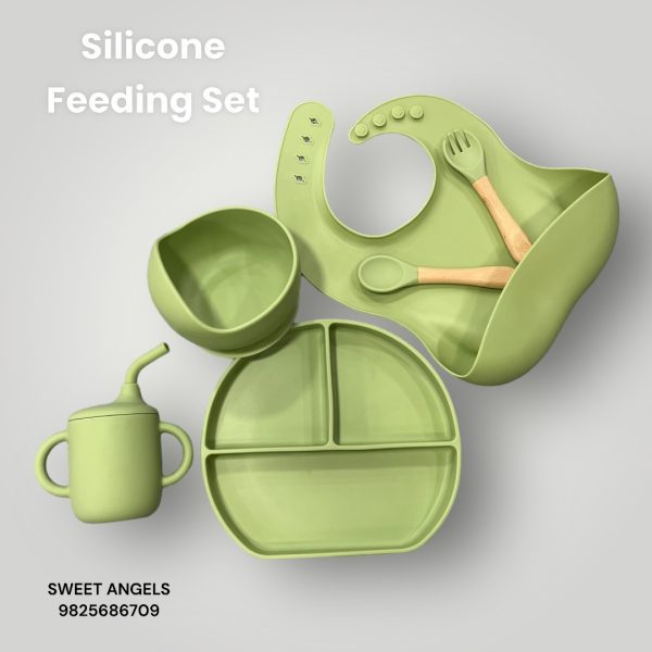 Silicone Baby Feeding Set of 6 Pcs