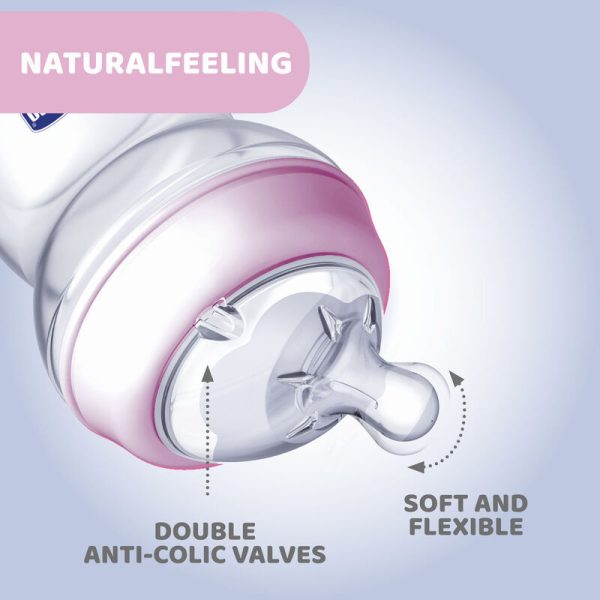 NaturalFeeling Feeding Bottle (150ml, Slow) (Pink) - Image 2