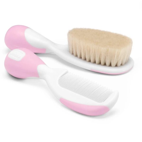 Chicco Brush And Comb Set - Pink (2 pcs)