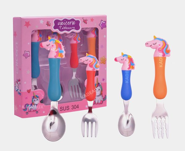 Unicorn Steel Spoon Set for kids - Image 2